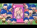 Poor princess adopted by  all boys family toca life story  toca boca