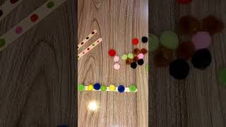 Pompoms Pattern Sticks #shorts #youtubeshorts #pattern #popsiclecrafts
