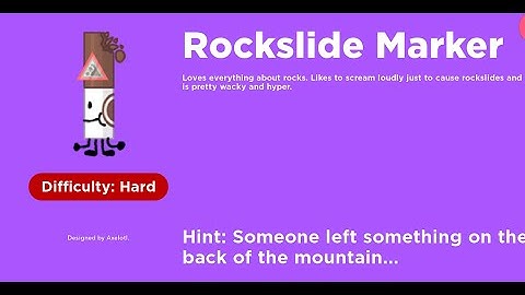 How to get Rockslide Marker - Find The Markers