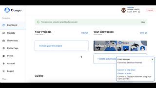 How to create a showcase in Cargo NFT marketplace?
