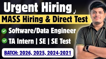 🔥Very Urgent Direct Test Hiring | Revature Mass Hiring | Off Campus Drive 2026, 2025, 2024-2021