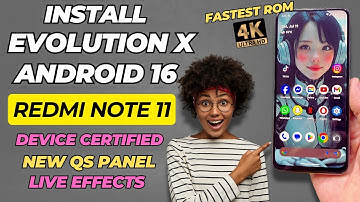 Install Evolution X Android 16 ON Redmi Note 11 -اردو हिन्दी-
