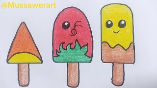How to draw cute ice creams||easy drawing ideas||easy drawing tutorial
