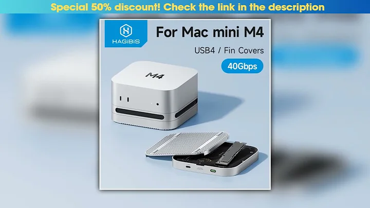 Hagibis USB4 Hard Drive Enclosure 40Gbps M2 NVMe SSD Case for Mac mini M4M4 Pro Compatible with