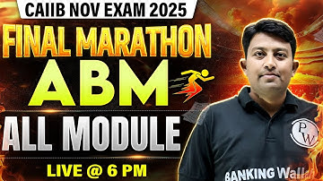 CAIIB ABM Marathon 2025 | CAIIB ABM Maha Marathon | All Modules | ABM CAIIB | by Arvind Sir