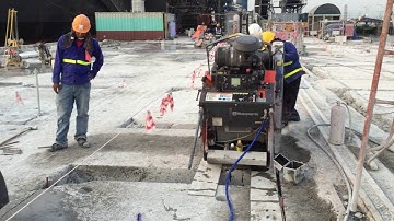 Cắt bê tông bằng dây kim cương, tháo dỡ công trình