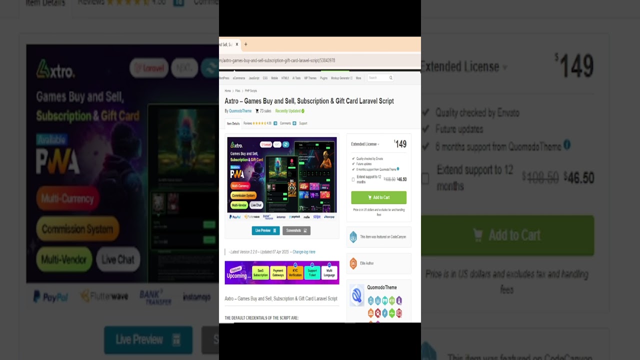 Axtro – Games Buy and Sell, Subscription & Gift Card Laravel Script