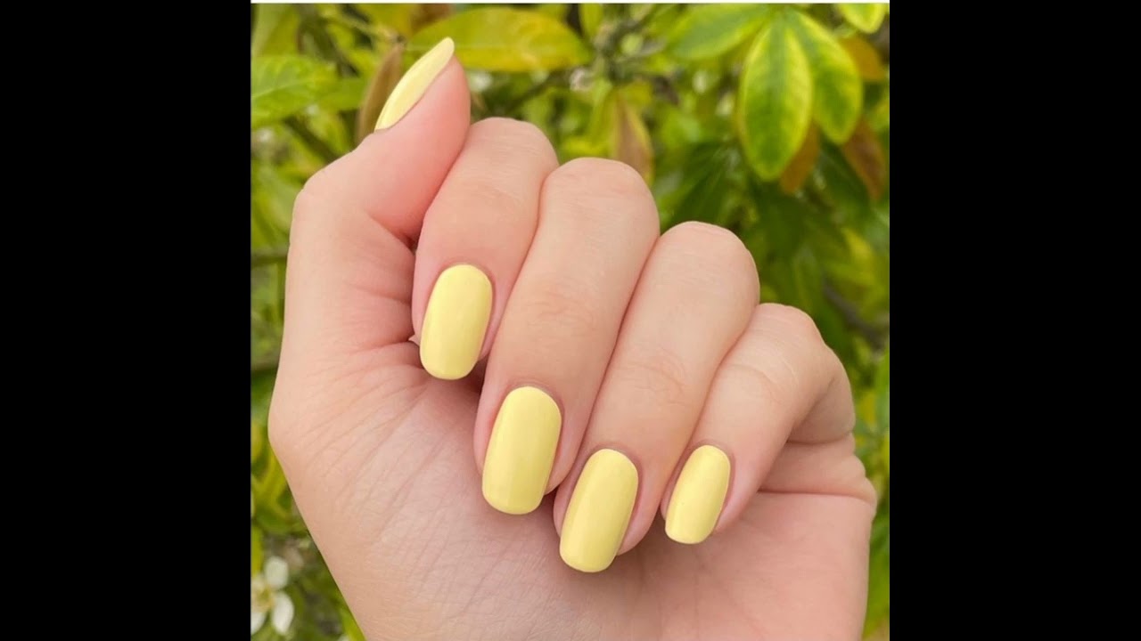 Essie yellow nails color and design 💛💛💛😍😍💅💅💅.