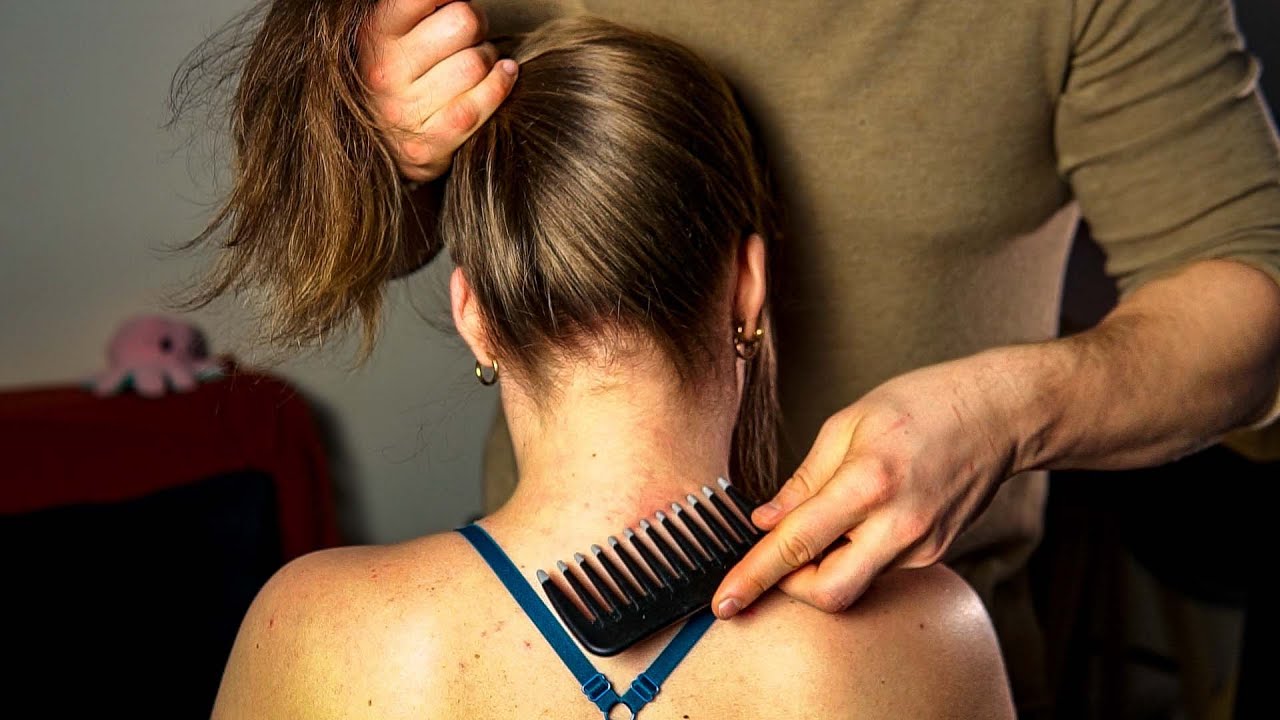 ASMR NAPE TINGLES - Nape Attention, Hair Brushing (No Talking)