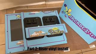How to apply vinyl decal sticker to the arcade1up up Riser