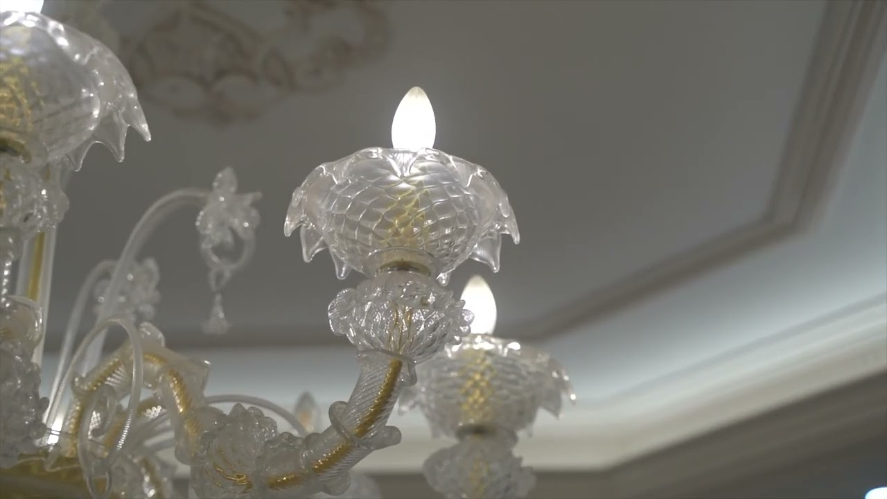 Luxury private Villa Lighting Project with Murano Glass Chandeliers