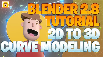 Daily 2D to 3D Modeling Part 14 - Blender 2.8 Tutorial - Cartoon character