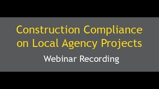 CDOT Construction Compliance on Local Agency Projects