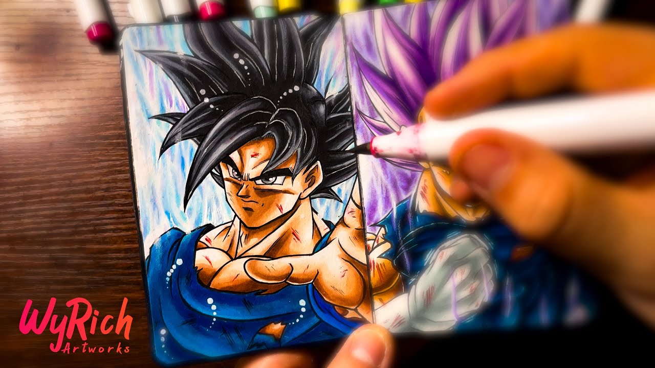 [ASMR] Drawing GOKU true ULTRA INSTINCT - Dragon Ball Super | WyRich