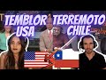 REACCIONANDO A: TEMBLOR USA 🇺🇸  VS TERREMOTO EN CHILE 🇨🇱 *NOS DEJA LOCOS* 😱