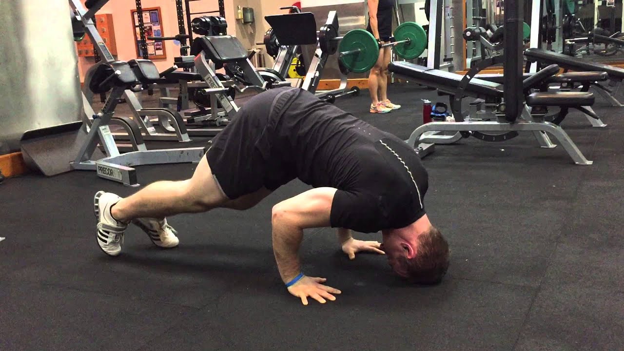 Modfied Incline Head Push Up - YouTube