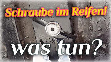 Kann ich mit einer Schraube im Reifen noch fahren?