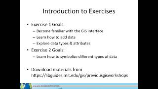 GIS Level 1 Video 2: Introduction to the hands-on exercises