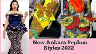 New Ankara Peplum Styles 2022 || Classic Ankara Peplum Tops and Gowns