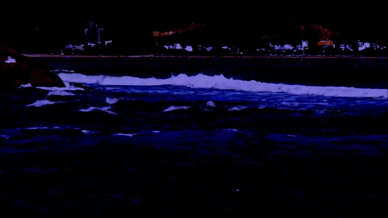 Ocean Waves for Sleeping Waves Crashing on Beach at Night for