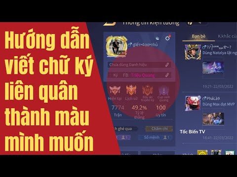 Video Hướng dẫn cách viết chữ thành màu tùy thích trong liên... - youtube