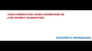 Prediction using Supervised ML(Level-Beginner)