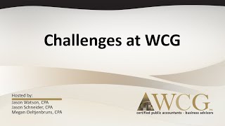 Challenges at WCG | WCG Inc. | Bizcast