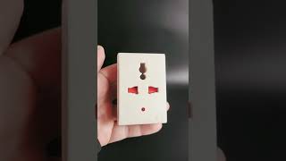 【7507 EU Adapter】16amp 250V EU Plug multi plug Adapter with neon