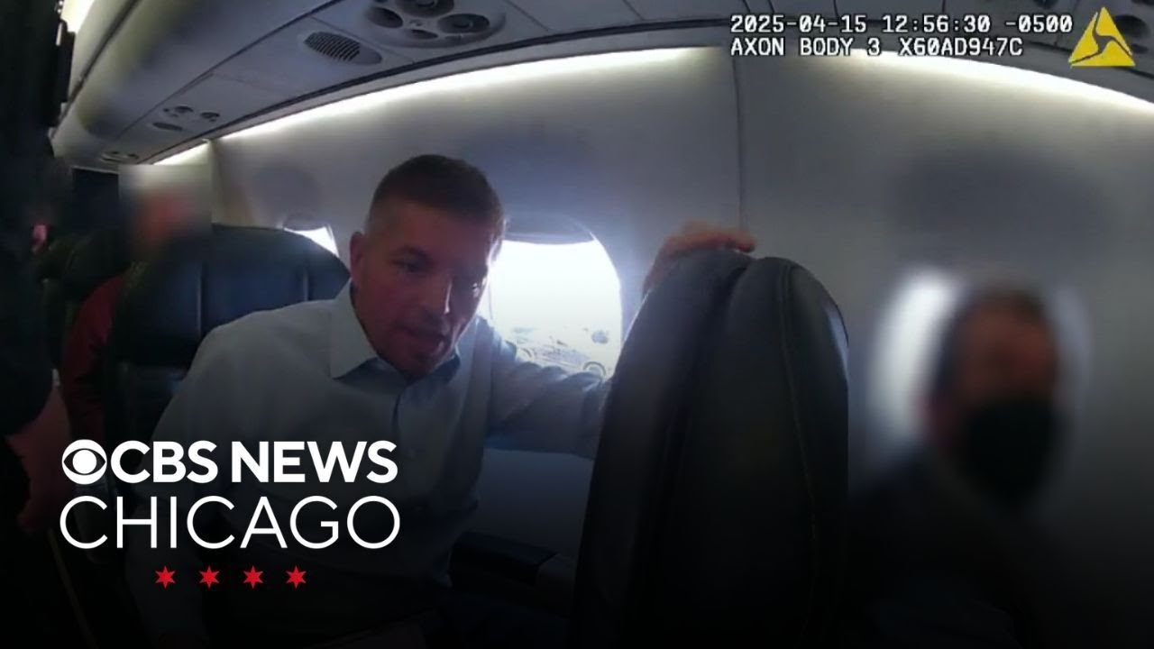 Body camera video shows man's arrest for bringing gun onto plane at O'Hare Airport
