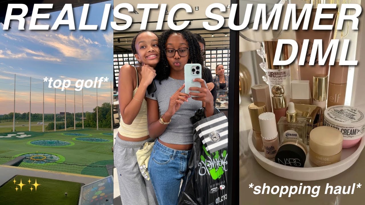 REALISTIC SUMMER DIML *top golf & shopping haul* ☀️🛍️🌻 - YouTube