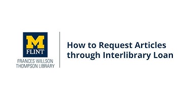 How to Request Articles through Interlibrary Loan