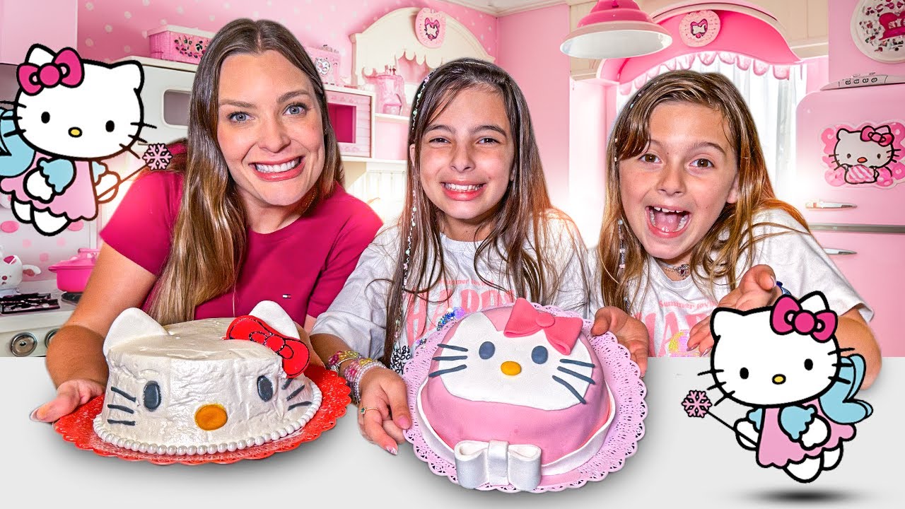 BOLO DA HELLO KITTY de 100 e 1000 REAIS *Quem será que venceu?