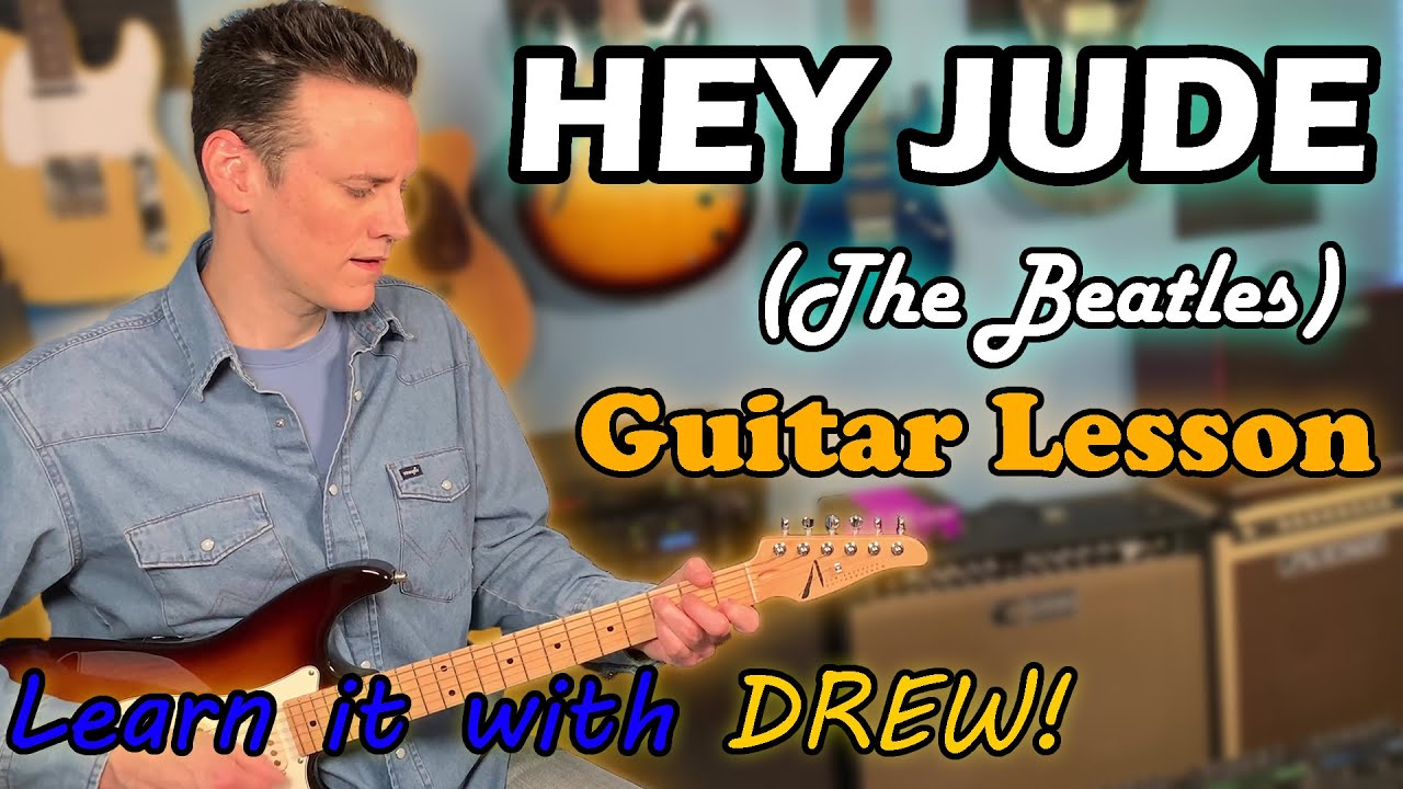 How to play the Beatles HEY JUDE on Guitar! Guitar Lesson