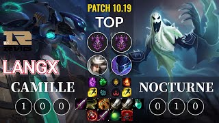 RNG Langx Camille vs Nocturne Top - KR Patch 10.19