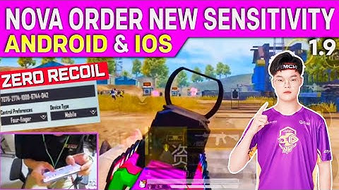 2022 NOVA ORDER NEW SENSITIVITY CODE / NOVA ORDER CONTROL CODE BGMI / PUBG 1.9  Update Sensitivity
