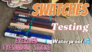 Sephora Colorful® Waterproof 💦 Eyeshadow & Eyeliner Multi-Stick 💦 swatches #makeupswatches 
