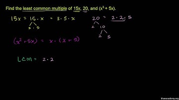 Algebraic expression - least common multiple