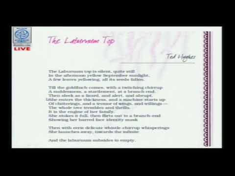 Live Discussion on "The Core of the Poem:Ted Hughes"&rsquo;Laburnum Top&rsquo;"