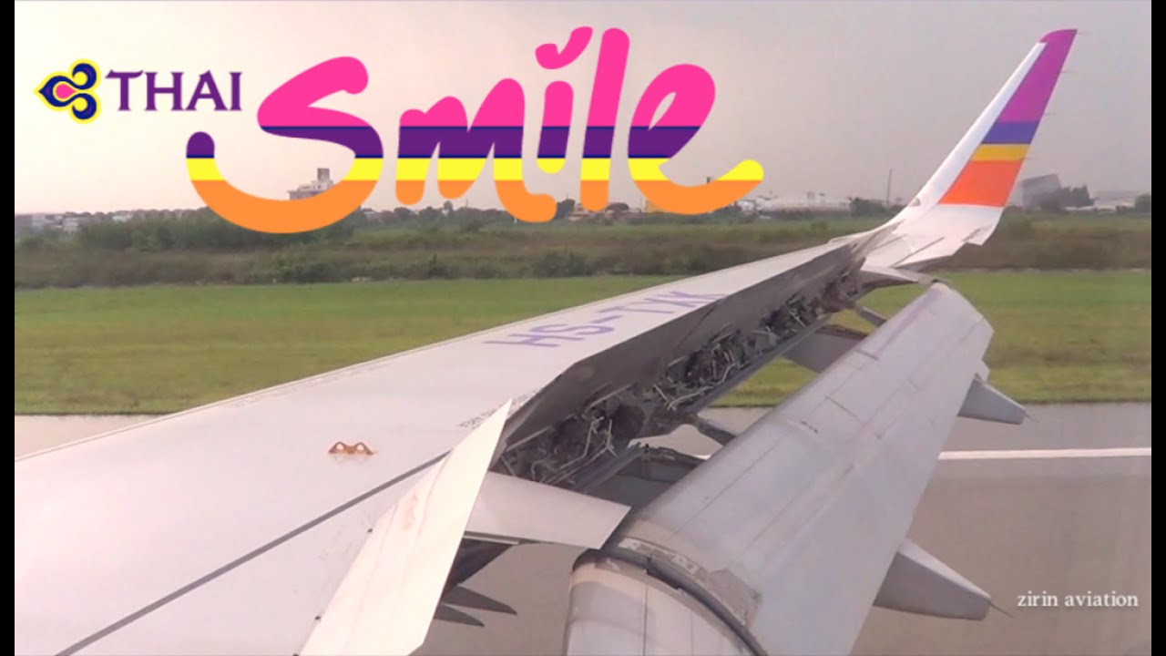 Thai Smile Airways Airbus A320-232 Landing Bangkok Suvarnabhumi-BKK (WE005)