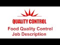 Food Quality Control Job Description