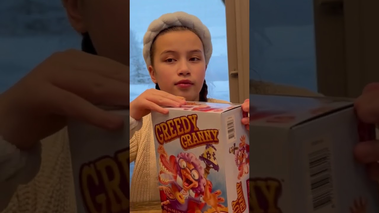 Cute Baby Girl Unboxing Greedy Granny Toy Useful Toy for Kids 