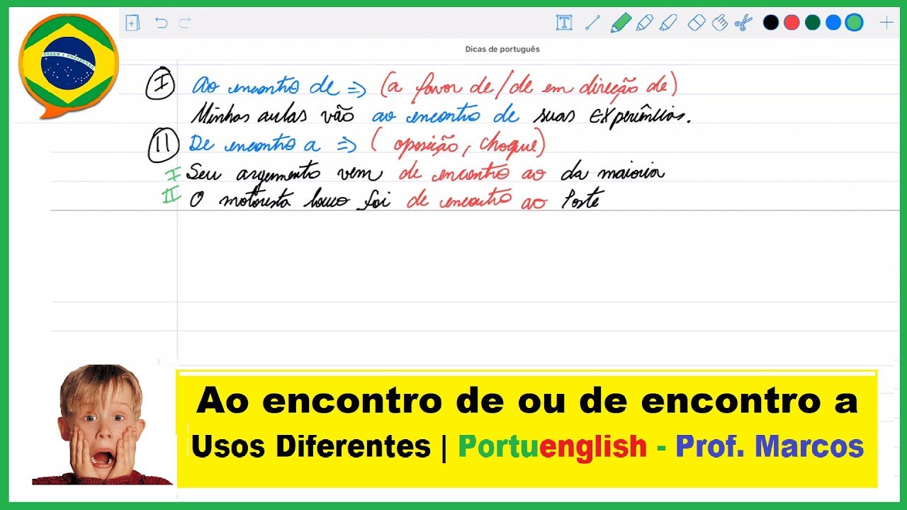 Ao encontro de ou De encontro a: Usos Diferentes | Portuenglish - Prof ...