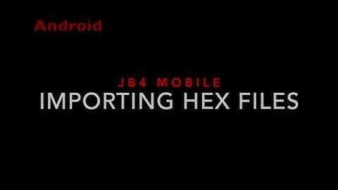 JB4 Mobile - Importing JB4 Firmware (Hex) Files via Email