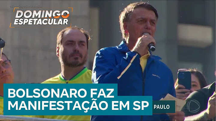 Jair Bolsonaro comanda manifestação na avenida Paulista, em São Paulo, neste domingo (29)