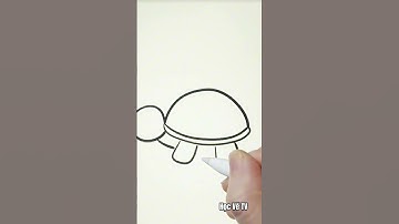 Cách vẽ con RÙA Siêu Dễ | Học Vẽ TV