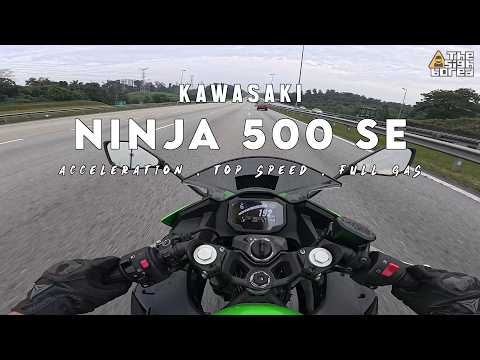 Kawasaki Ninja 500 | Acceleration |  Top speed | Full gas | #ride
