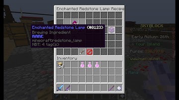 Hypixel - Skyblock: Enchanted Red Stone Lamp