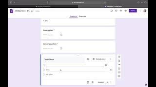 How to create leave application in google form