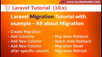 Laravel Migration Tutorial with example - All about migrations in Laravel 10