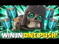 THIS DECK IS LIKE CHEATING!! WIN IN ONE PUSH ONLY IN CLASH ROYALE!!